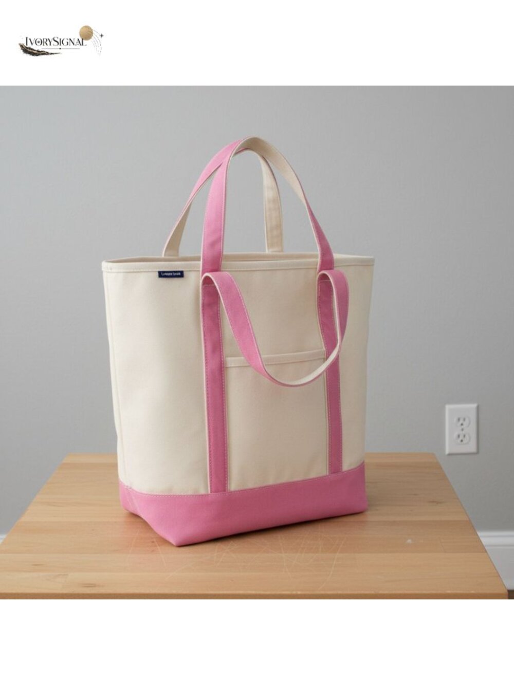 Open Canvas Tote Bag Large Shoulder Carryall Structured
